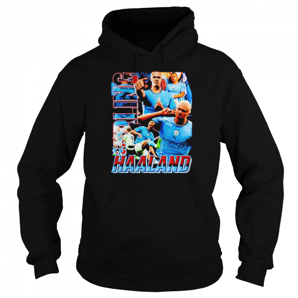 Erling Haaland Man City shirt 12 Erling Haaland Man City shirt Unisex Hoodie