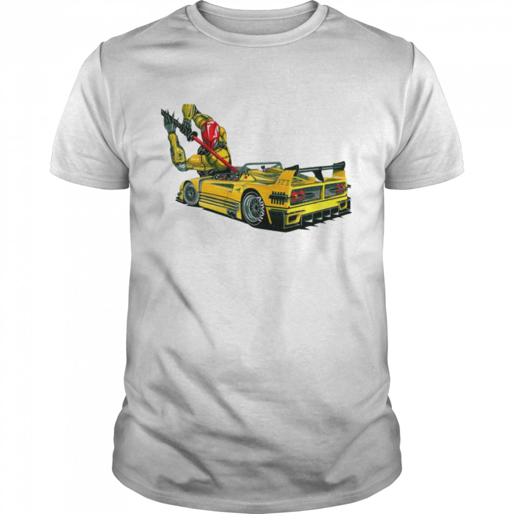 F40 Lm Barchett Yellow Italian Sports Car Without A Roof shirt Classic Men's T-shirt