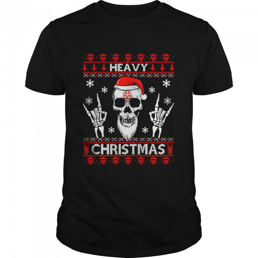 Heavy Christmas Ugly Xmas Heavy Death Metal Rocker shirt Classic Men's T-shirt