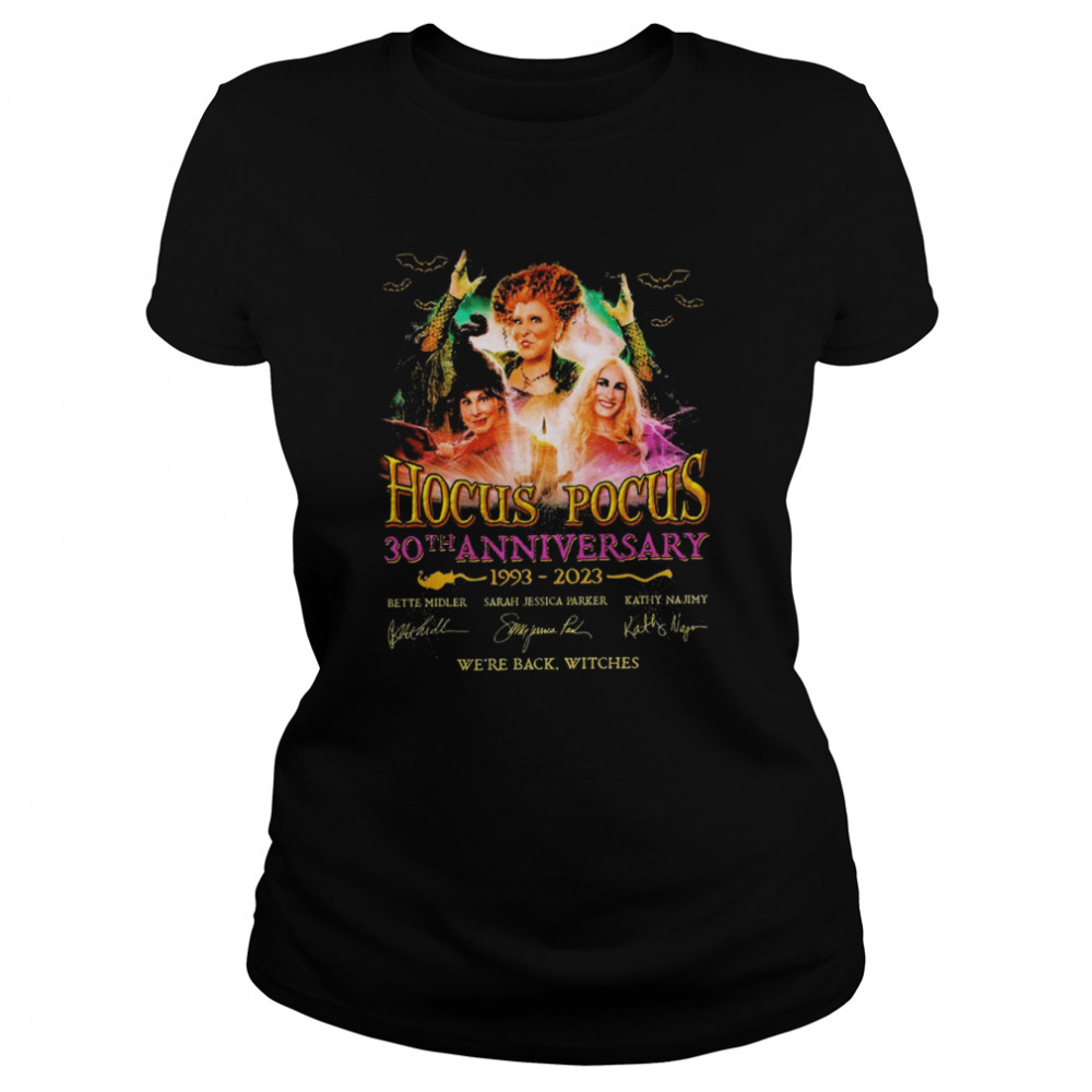 hocus pocus 30th anniversary 1993 2023 signature were back witches shirt classic womens t shirt
