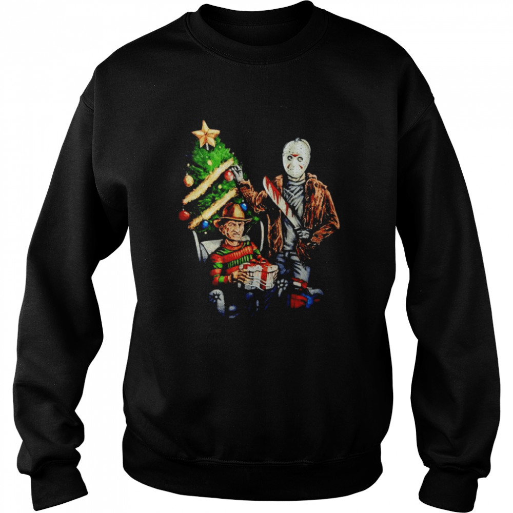 jason voorhees and freddy krueger happy christmas shirt unisex sweatshirt