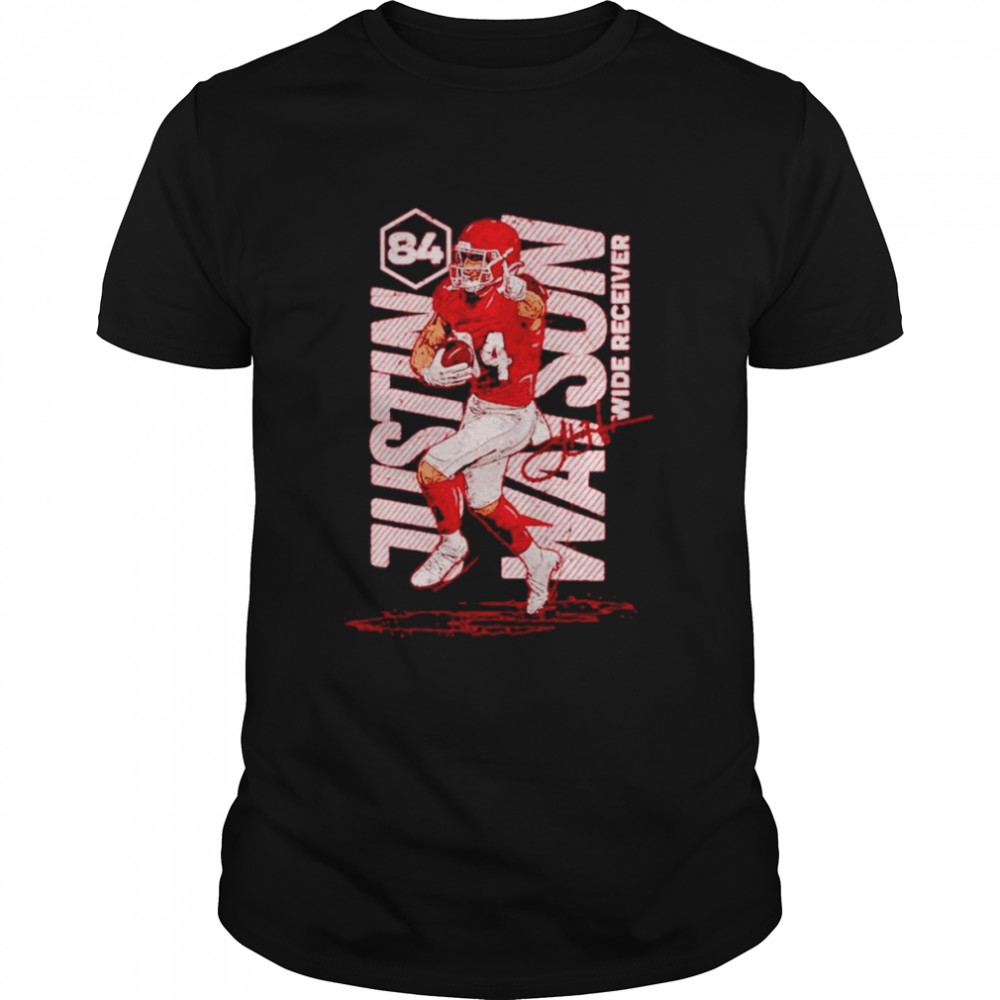 Justin Watson Kansas City Chiefs vertical signature shirt Classic Men's T-shirt