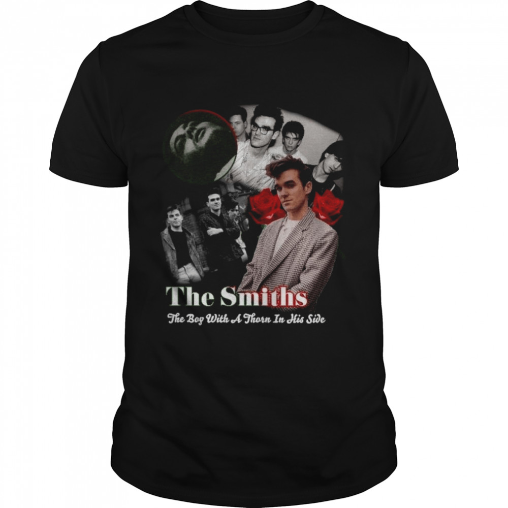 Morrissey The Smiths Boy With A Thron In His Side Rose Music shirt Classic Men's T-shirt