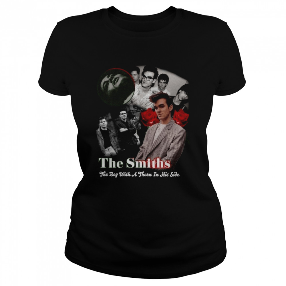 morrissey the smiths boy with a thron in his side rose music shirt classic womens t shirt