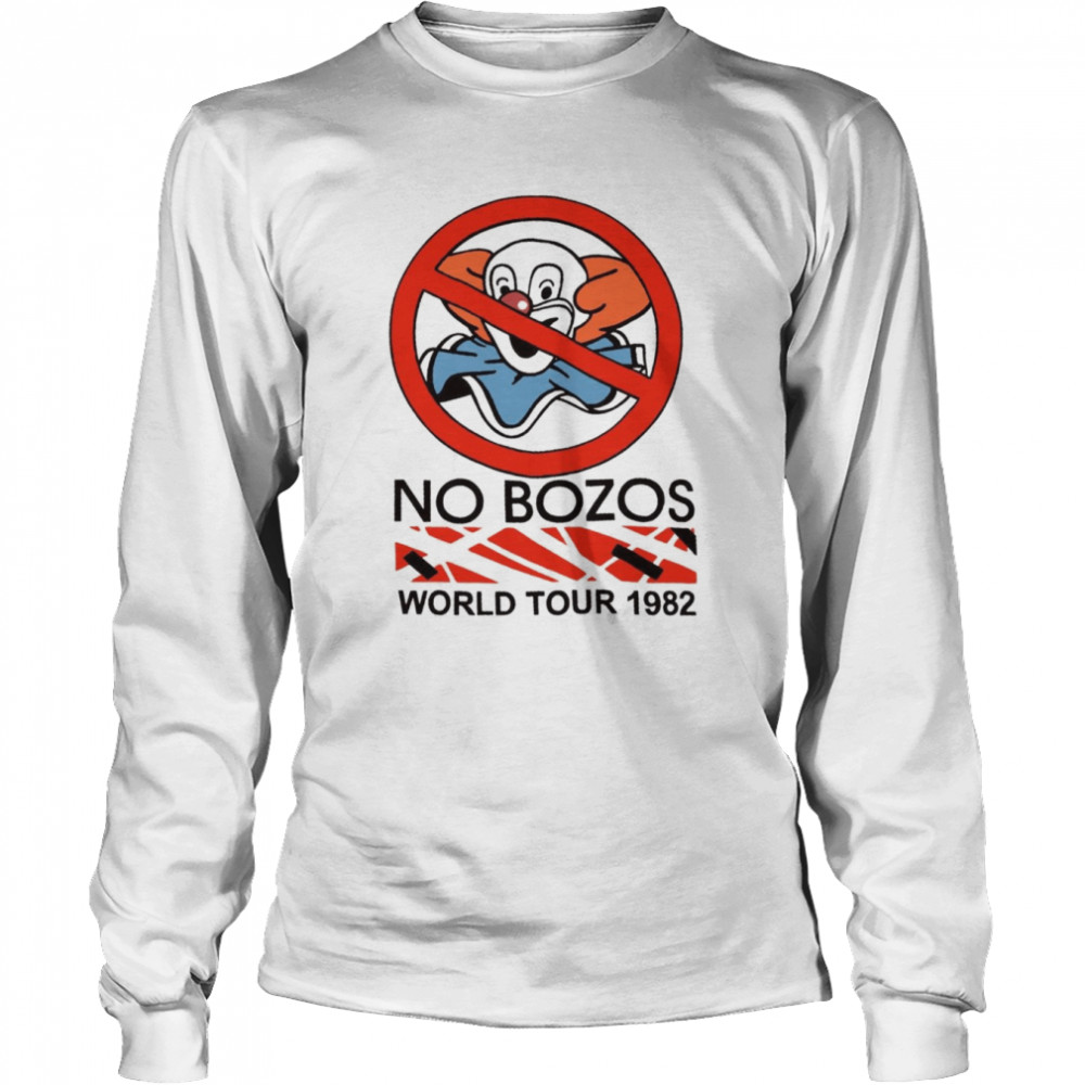 no bozos world tour 1982 shirt long sleeved t shirt