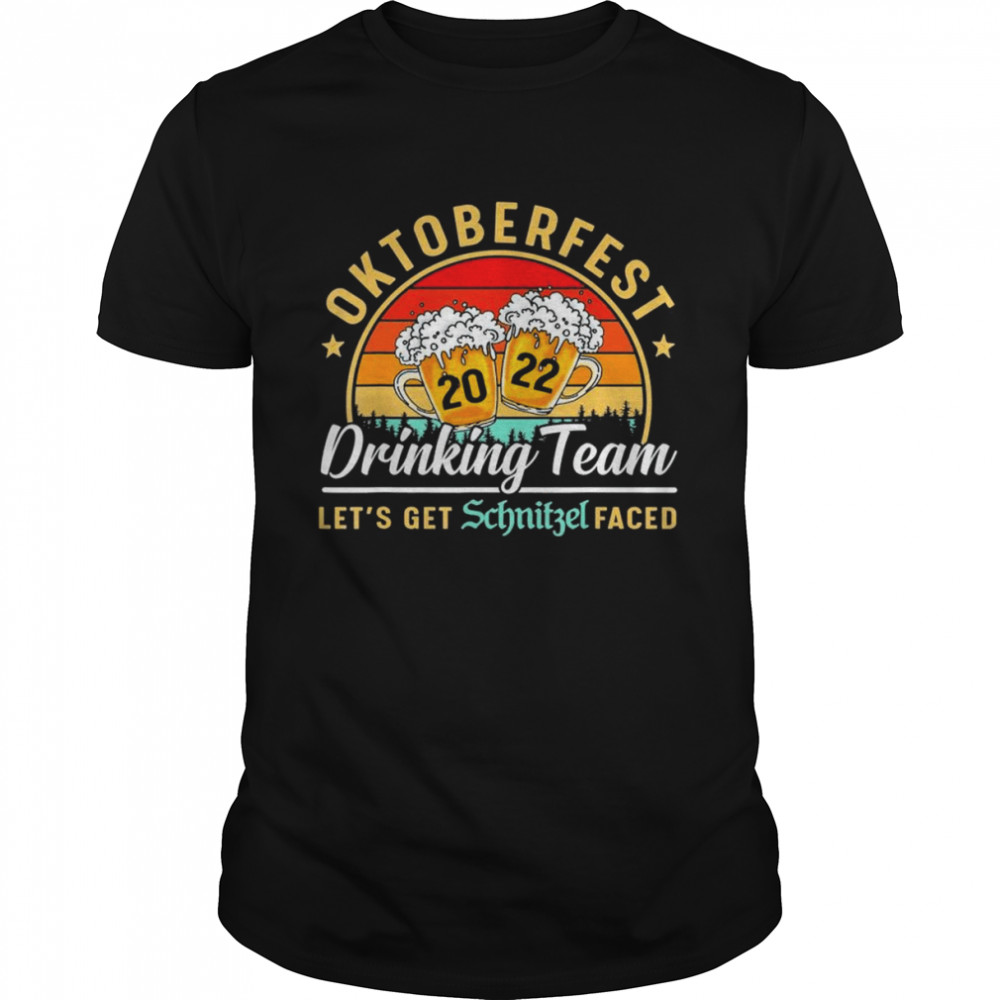 Oktoberfest 2022 Drinking Team Let’s Get Schnitzel Face Retro Vintage T- Classic Men's T-shirt Oktoberfest 2022 Drinking Team Let’s Get Schnitzel Face Retro Vintage T- Classic Men's T-shirt