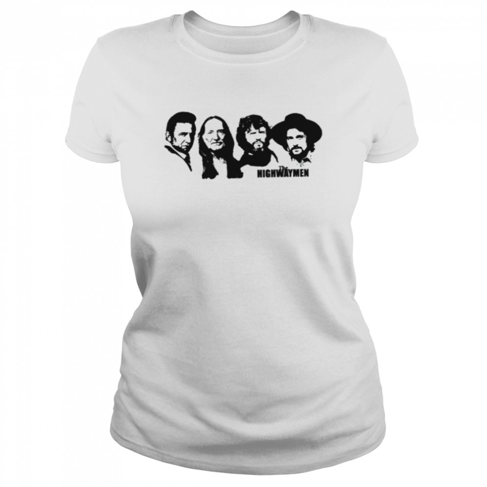 Outlaw Country Supergroup The Black Stencil shirt Classic Women's T-shirt