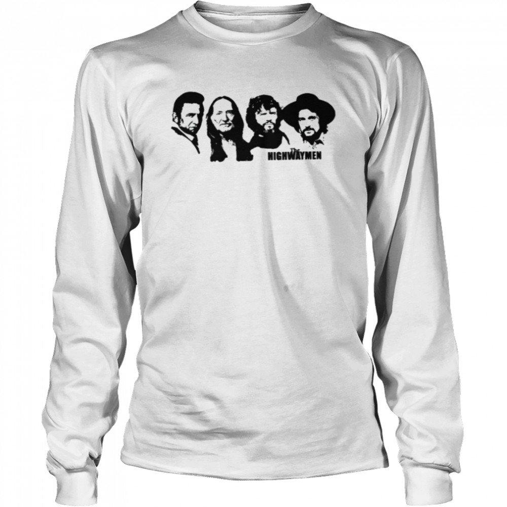 Outlaw Country Supergroup The Black Stencil shirt Long Sleeved T-shirt