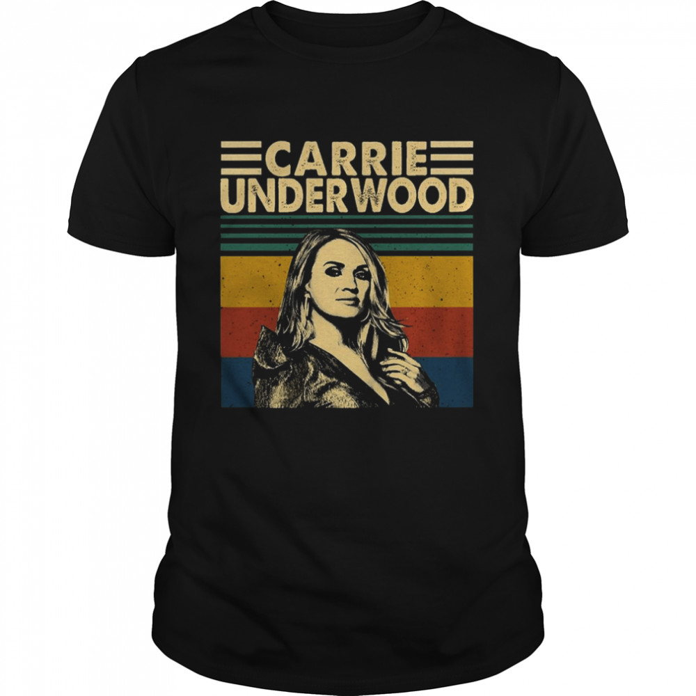 Retro Portrait Country Music Singer Carrie Underwood shirt Classic Men's T-shirt