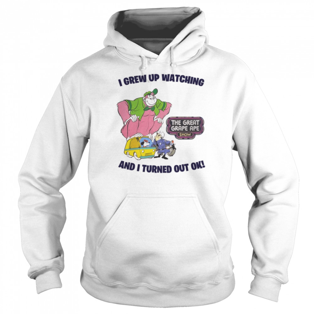 retro tv design available the great grape ape show shirt unisex hoodie
