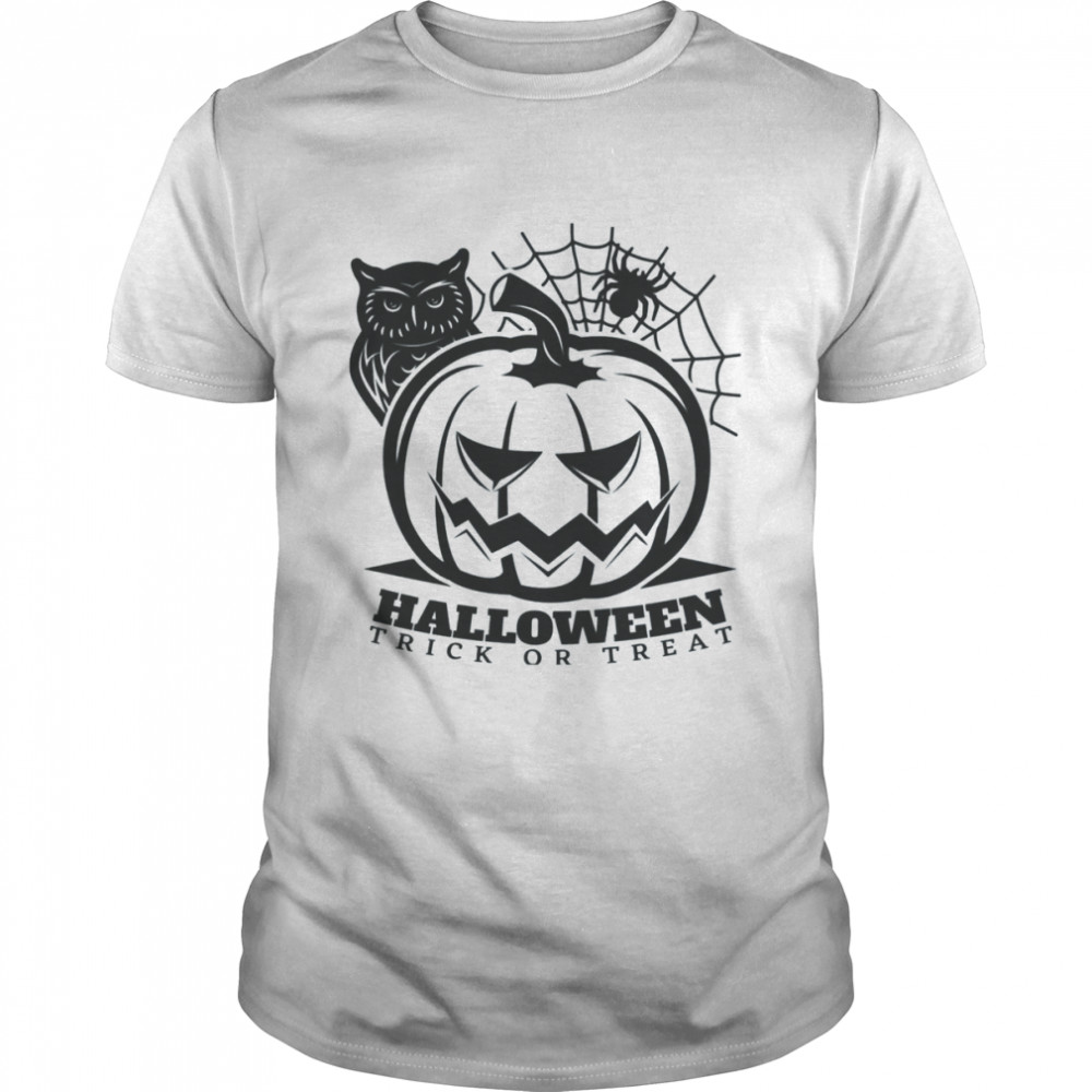 Trick Or Treat Halloween Black And White Art shirt Classic Men's T-shirt