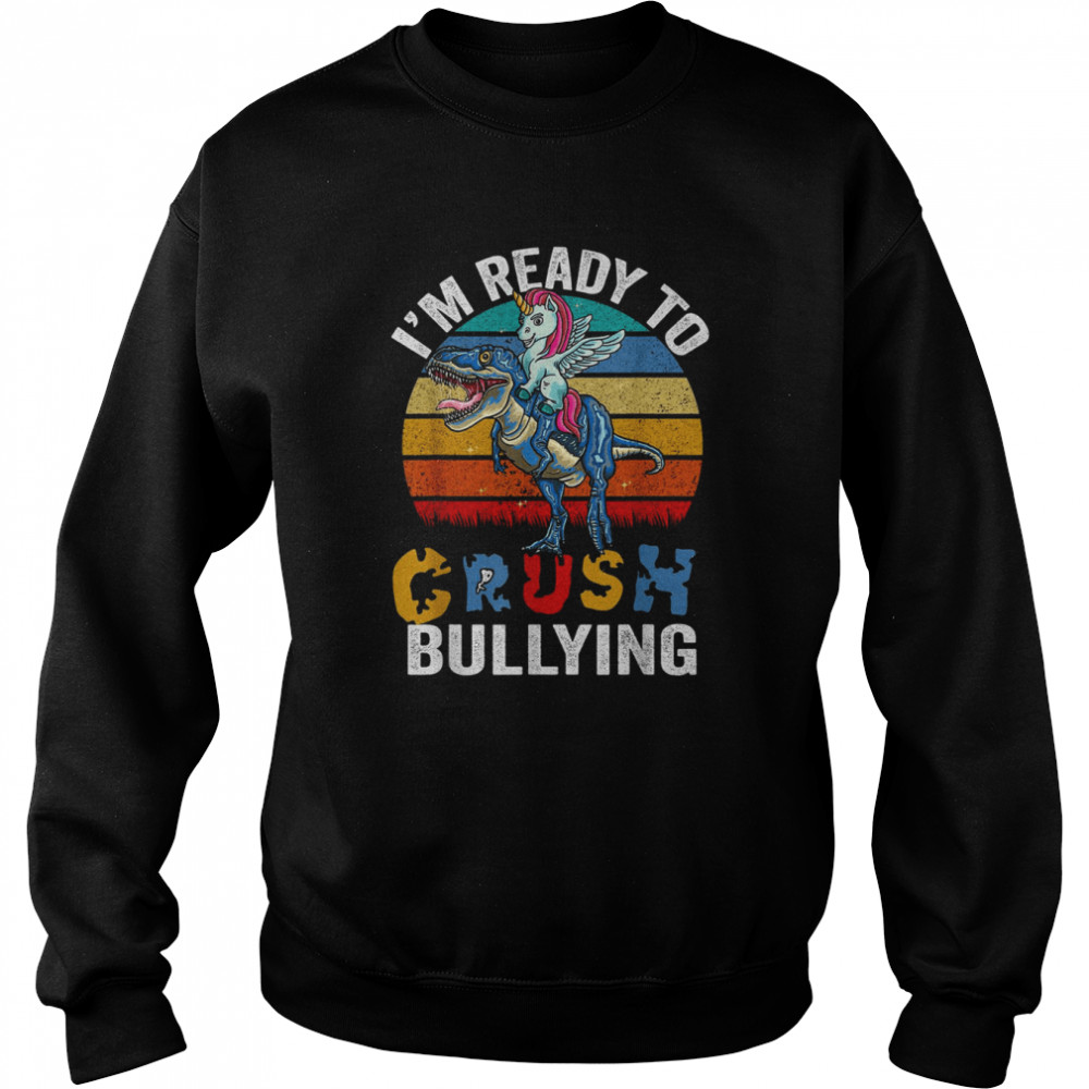Unity Day Orange Kids Stop Bullying Unicorn Trex Boys Anti Bullying T- Unisex Sweatshirt