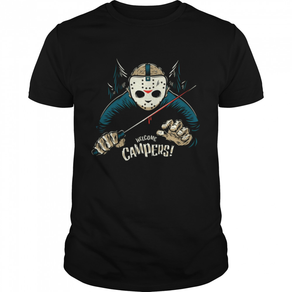 Welcome Campers Halloween Jason Voorhees Monsters shirt Classic Men's T-shirt