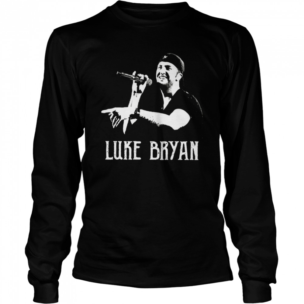 White Portrait Country Music Luke Bryan shirt Long Sleeved T-shirt