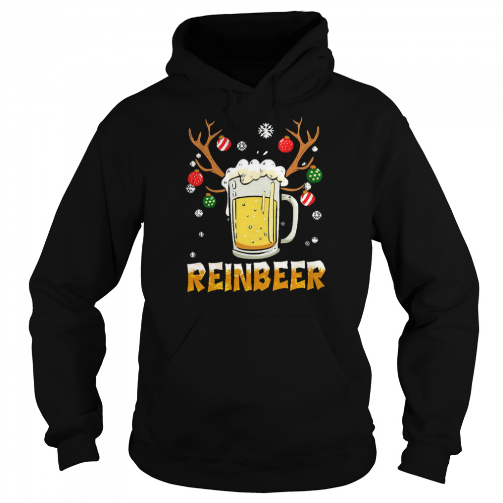 Beer Design Reindeer Christmas Design Xmas shirt Unisex Hoodie