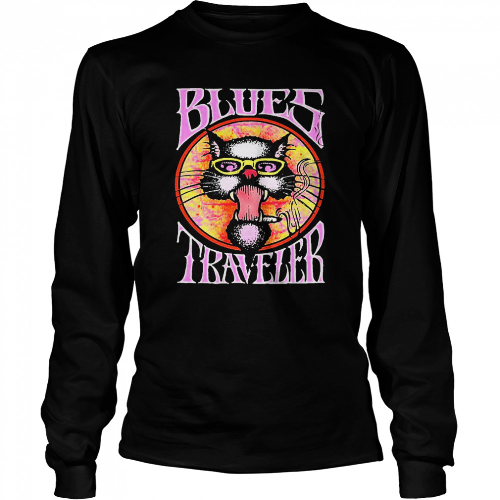 blues traveler retro art cat vintage shirt long sleeved t shirt