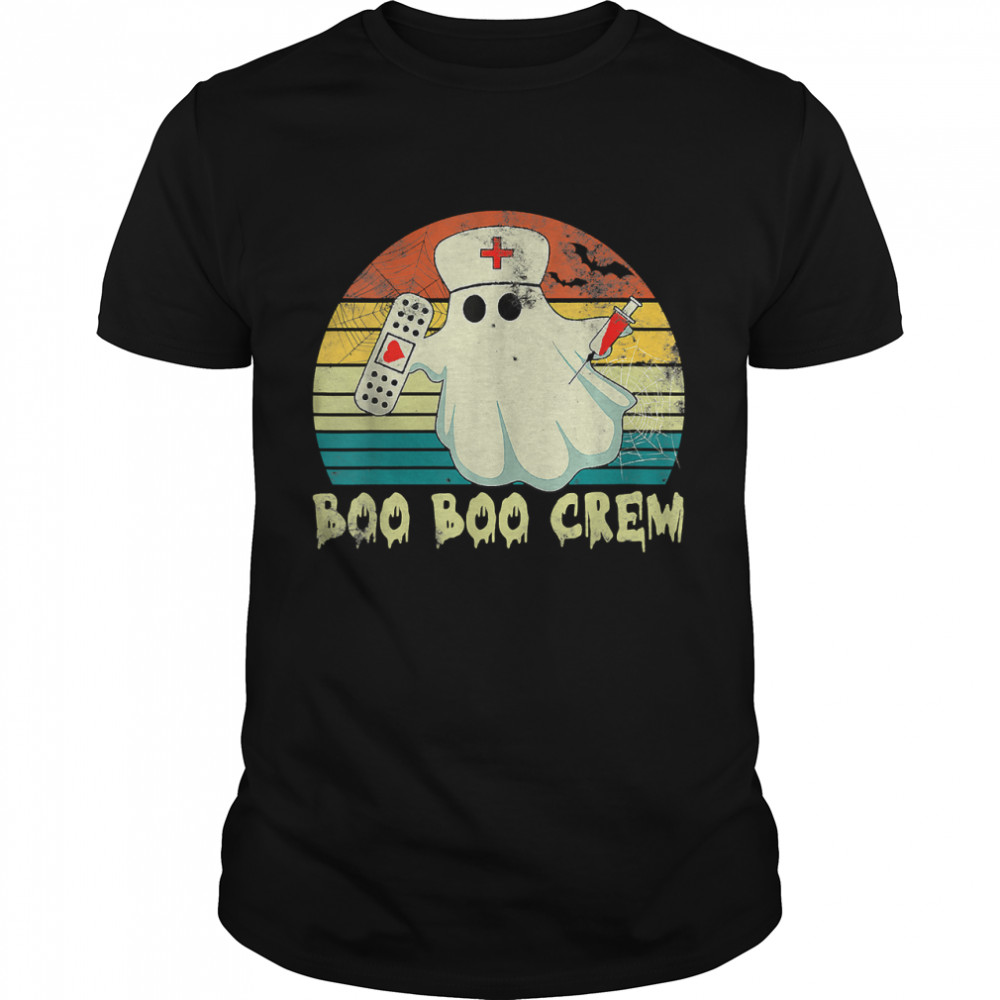 Boo Boo Crew Nurse Halloween Costume Outfit Vintage T- Classic Men's T-shirt