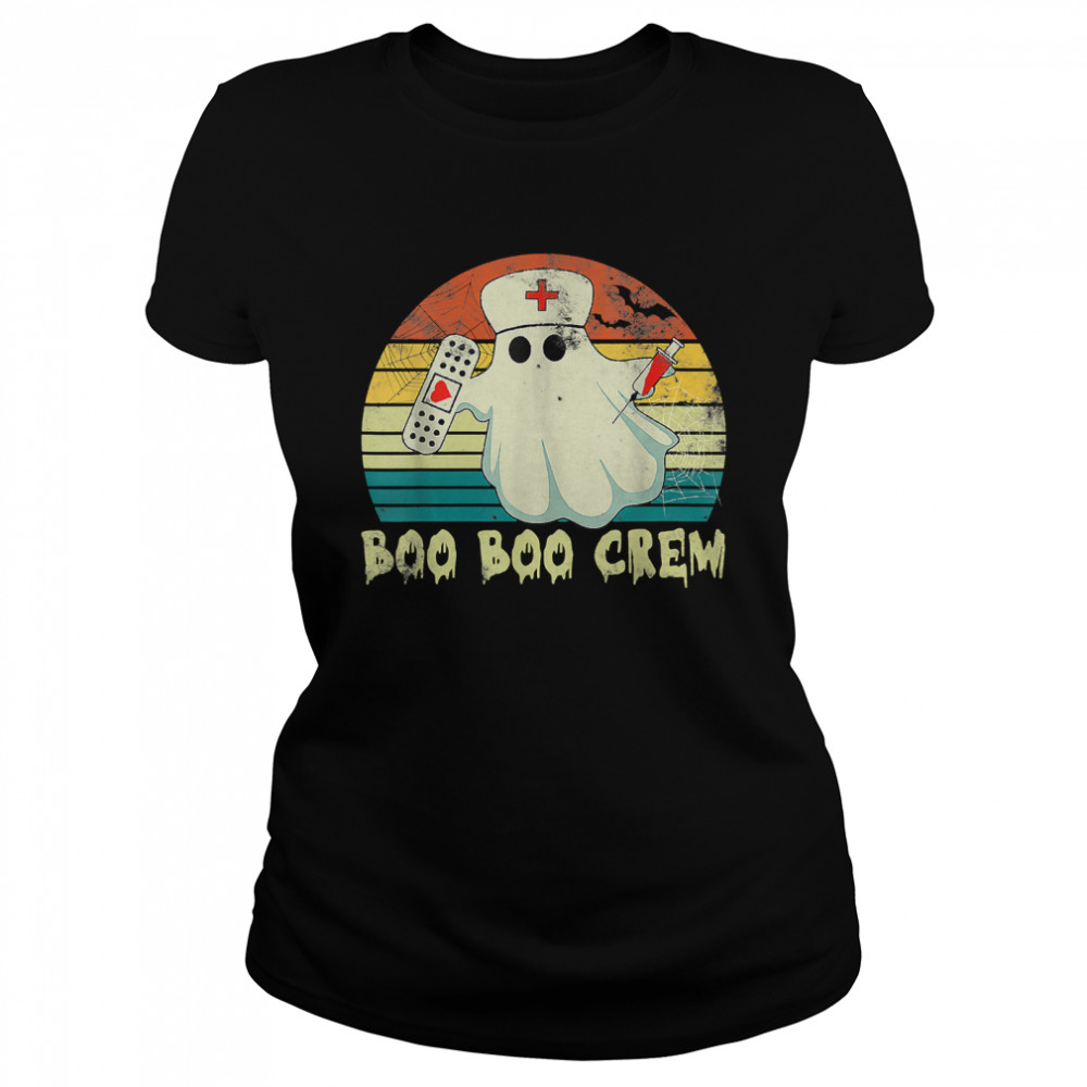 Boo Boo Crew Nurse Halloween Costume Outfit Vintage T- Classic Women's T-shirt