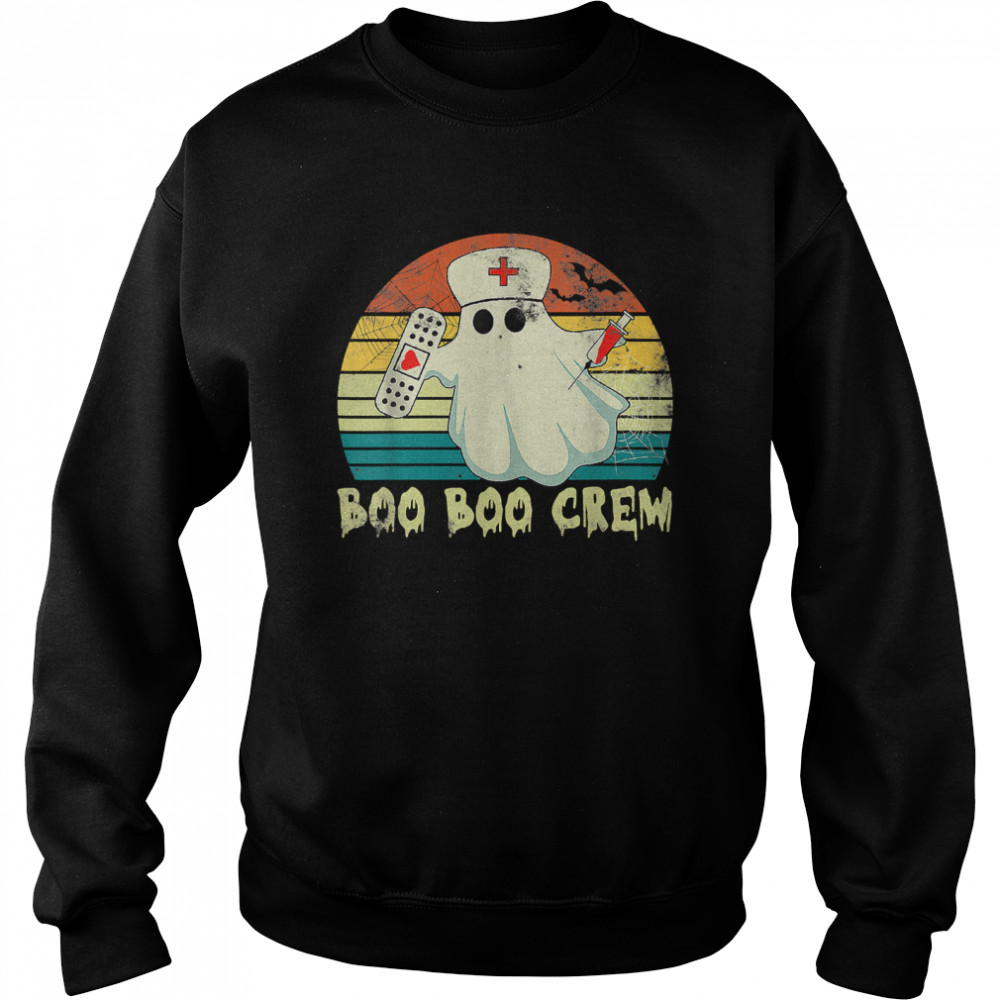 Boo Boo Crew Nurse Halloween Costume Outfit Vintage T- Unisex Sweatshirt
