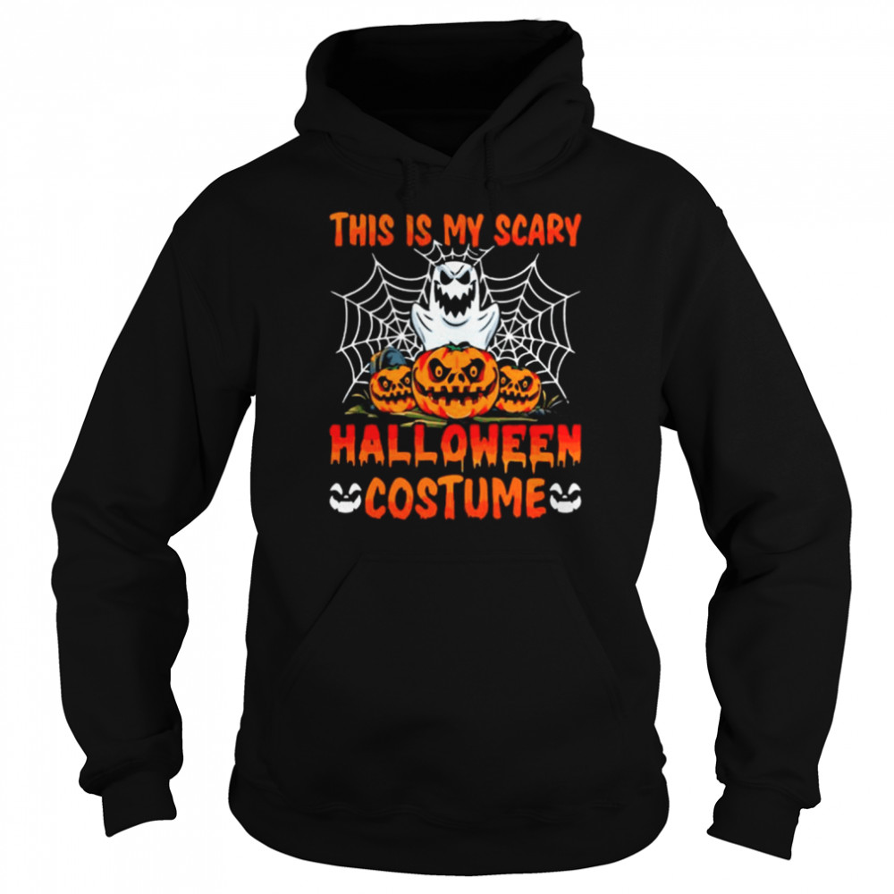 Boo ghost and pumpkin this is my halloween costume 2022 shirt Unisex Hoodie