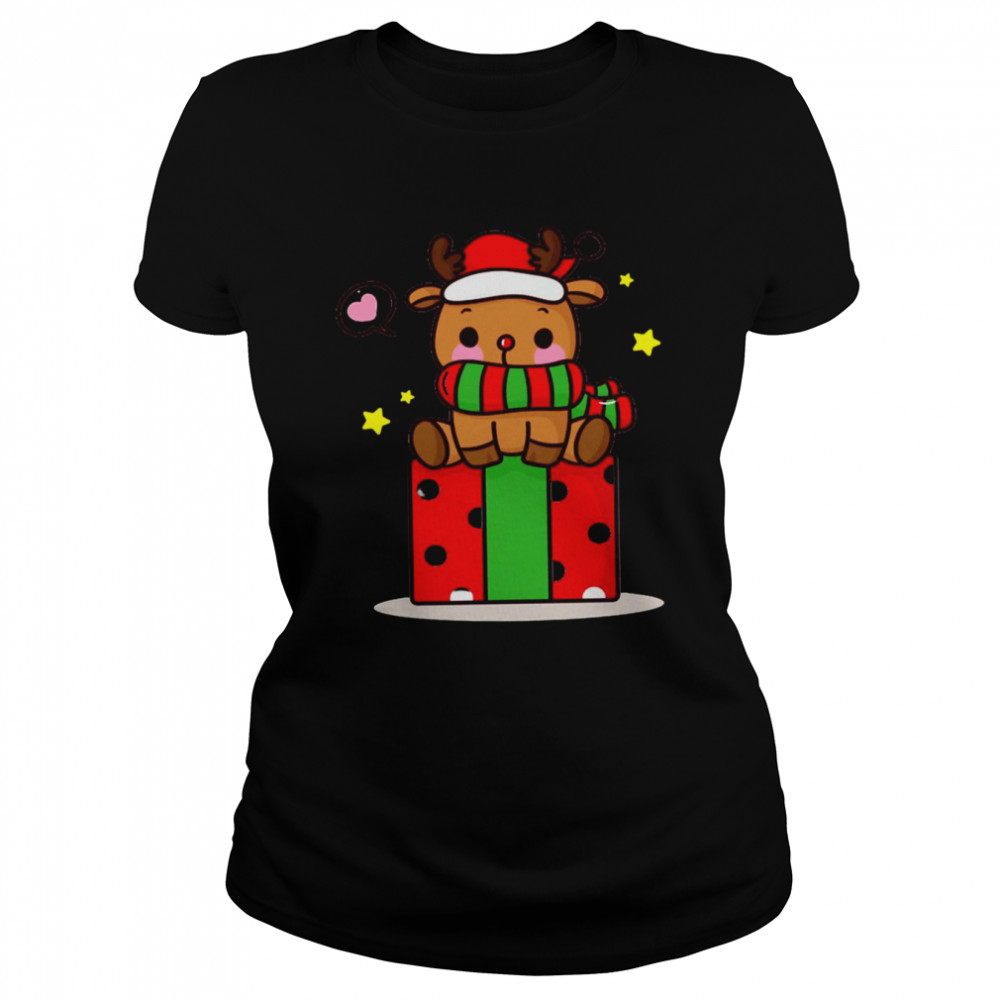 boon merry christmas girl woman amp s caps fitted shirt classic womens t shirt