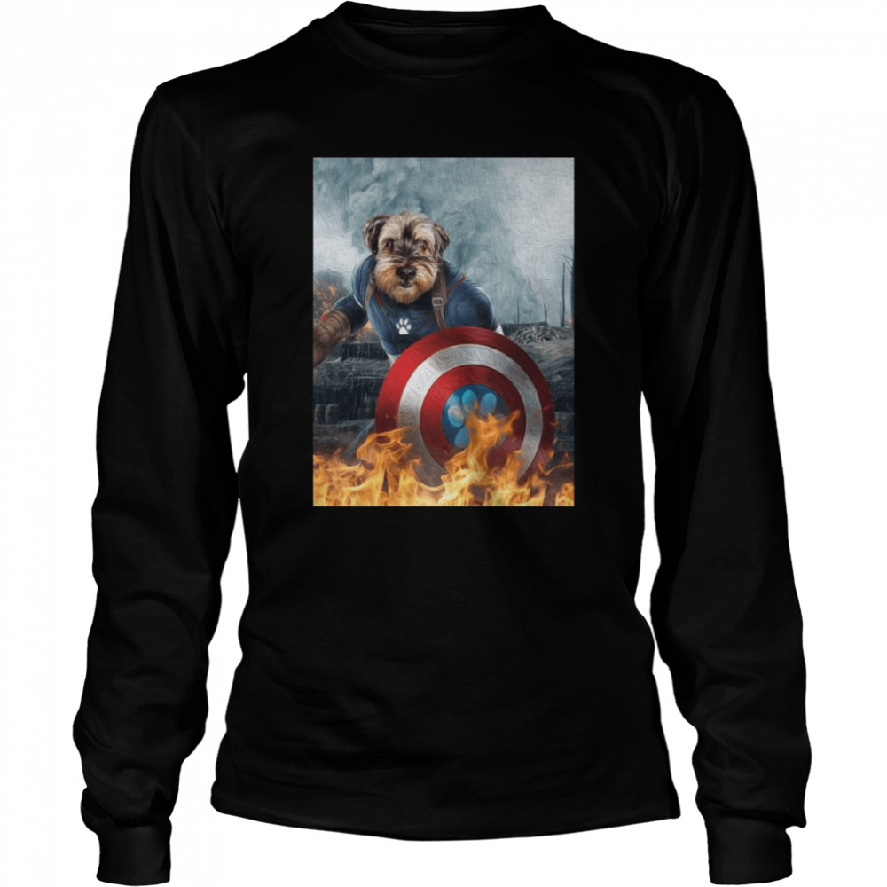 captain doggmerica personalized pet shirt long sleeved t shirt