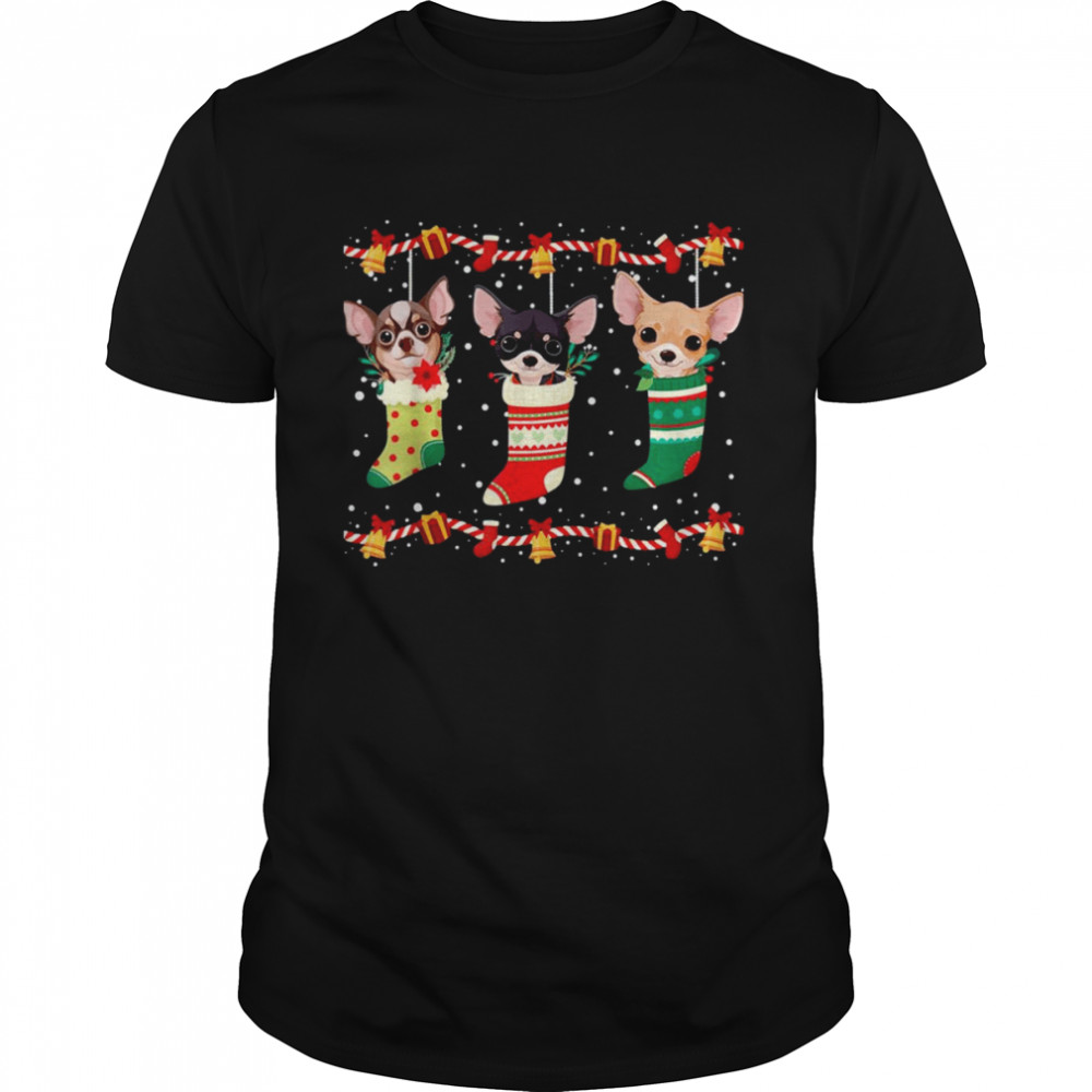 Chihuahua Christmas Lights Funny Xmas shirt Classic Men's T-shirt