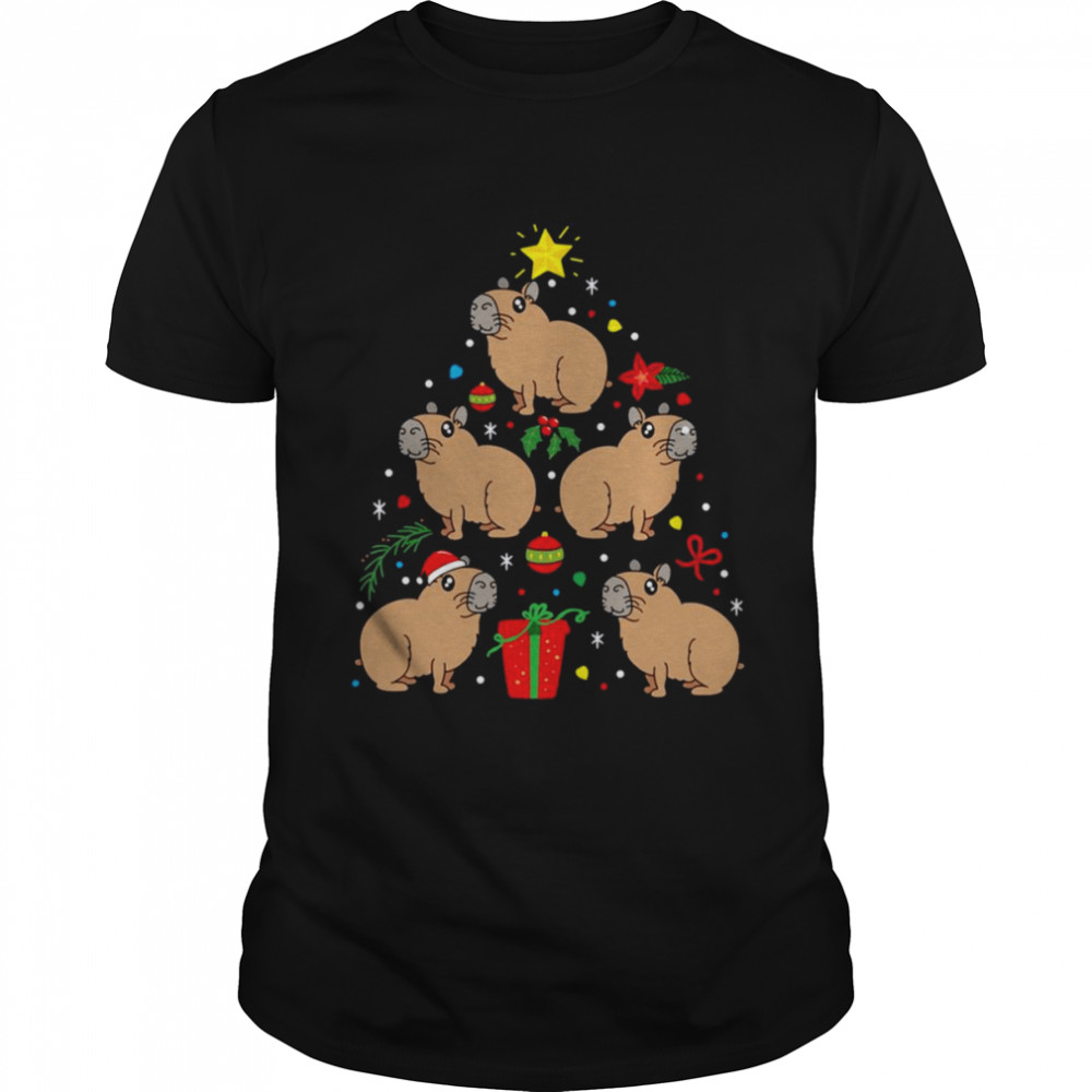 Crowd Capybara Christmas Ornament Tree shirt Classic Men's T-shirt