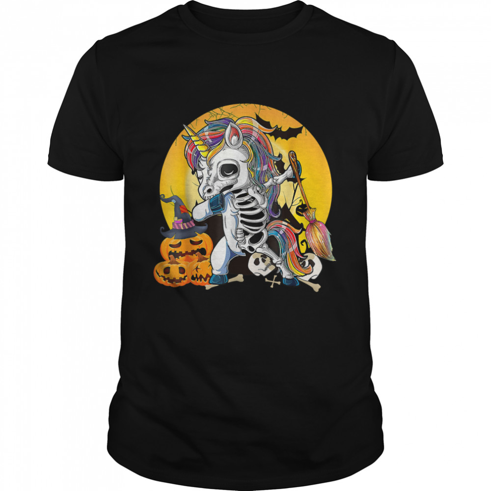 Dab Skeleton Unicorn Spooky Halloween 2022 Kids Dabbing T- Classic Men's T-shirt
