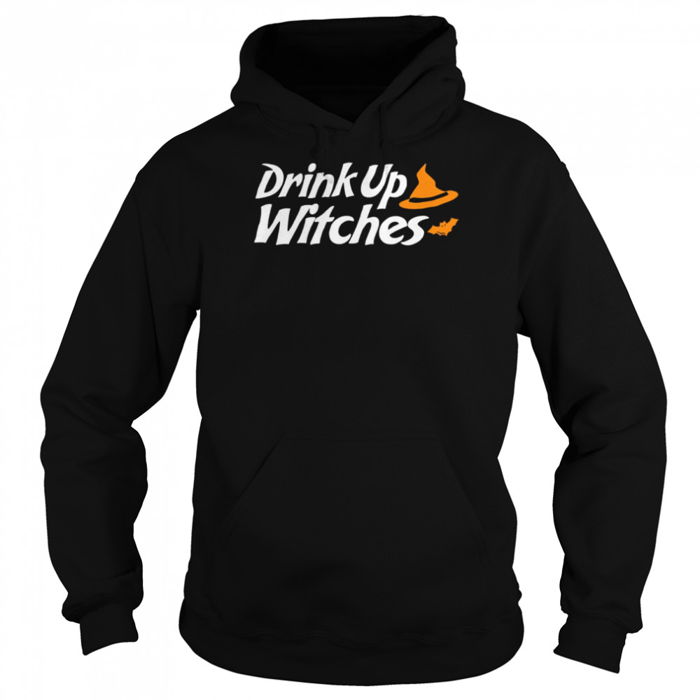 drink up witch hat halloween shirt unisex hoodie