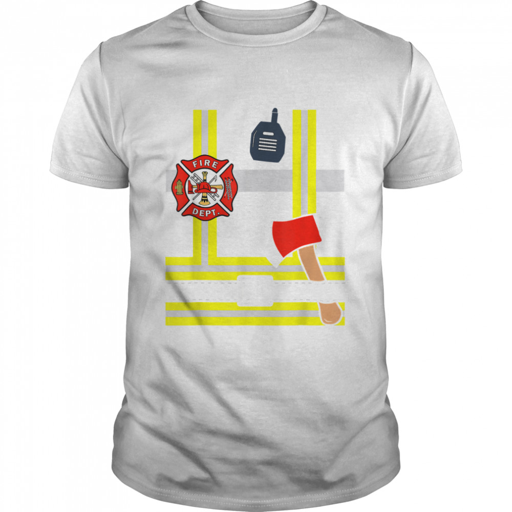 Firefighter Funny Fireman Gear Quick Halloween Costume T- Classic Men's T-shirt