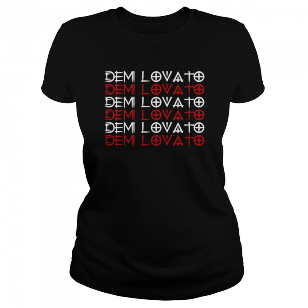 Font Art Demi Lovato Rock Holy Fvck shirt Classic Women's T-shirt