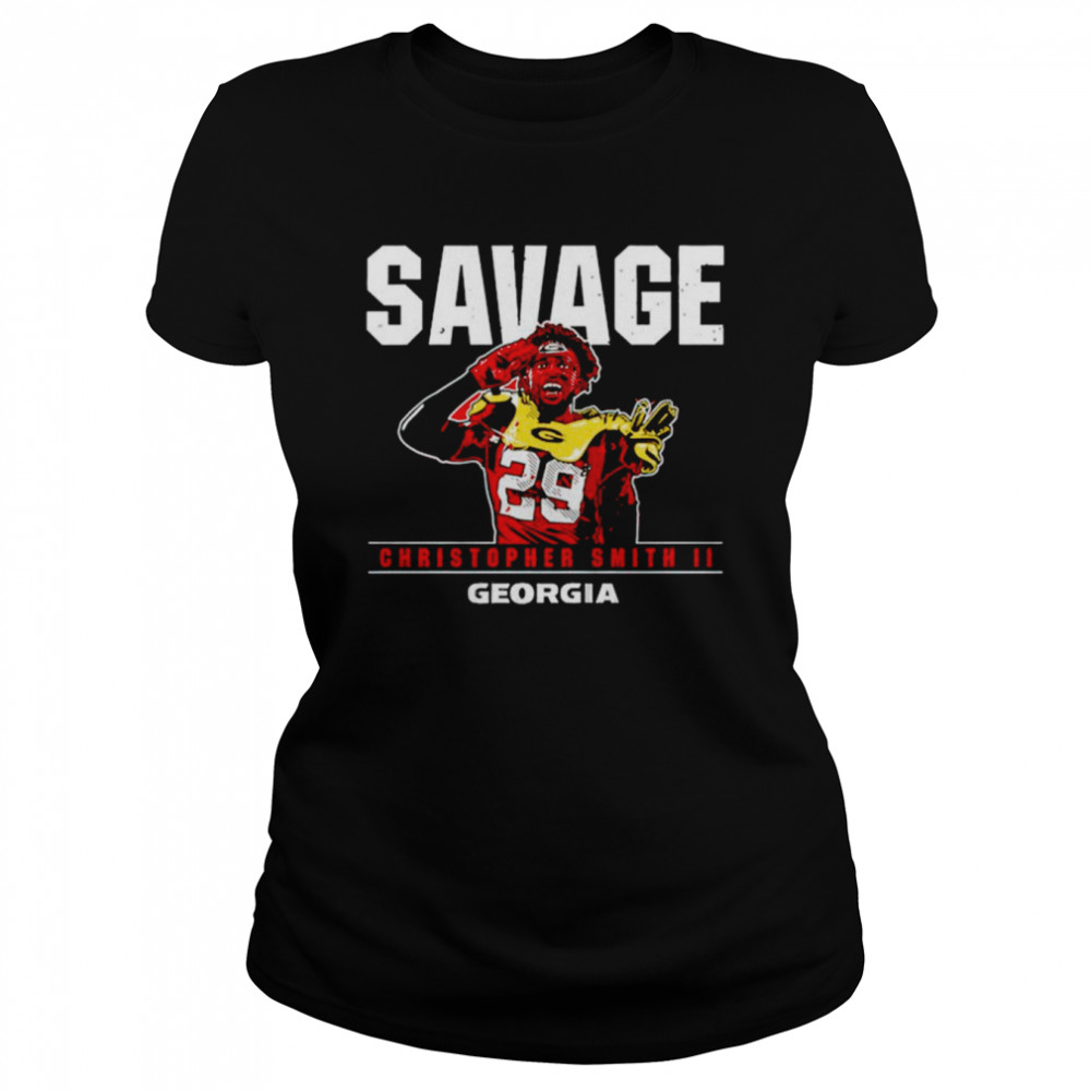 Georgia Bulldogs Christopher Smith II Savage shirt Classic Women's T-shirt