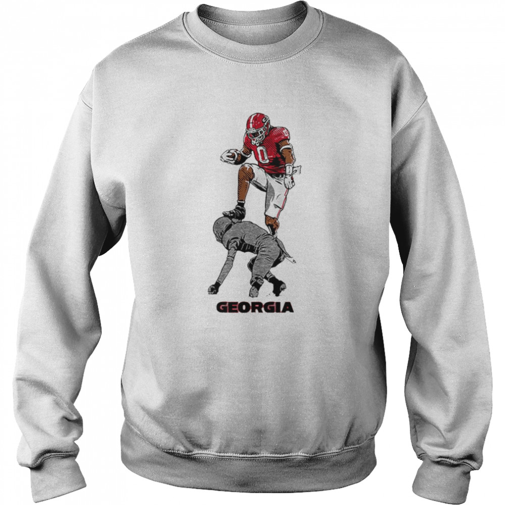 georgia bulldogs darnell washington the hurdle shirt unisex sweatshirt