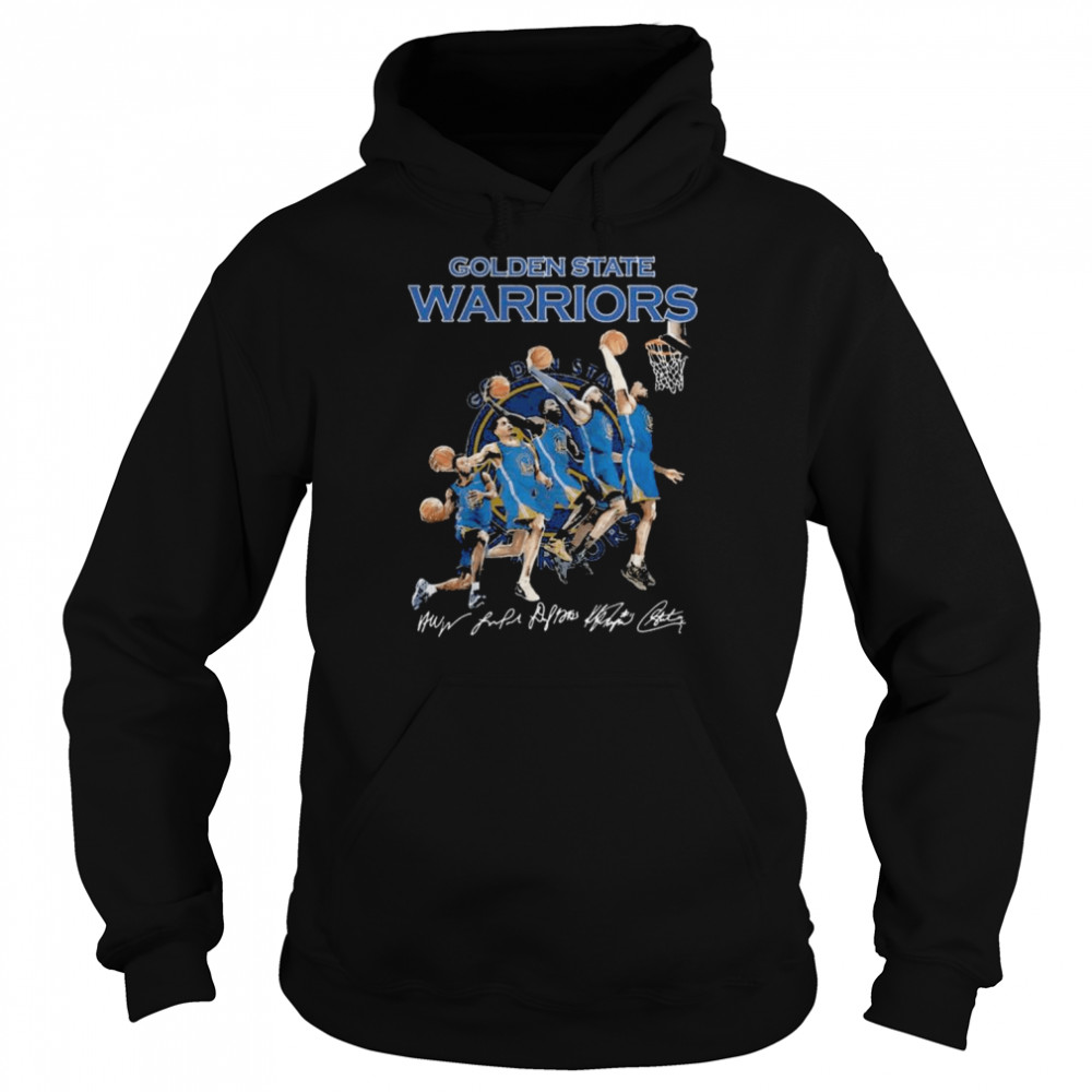 golden state warriors 2022 western conference champions signatures shirt unisex hoodie