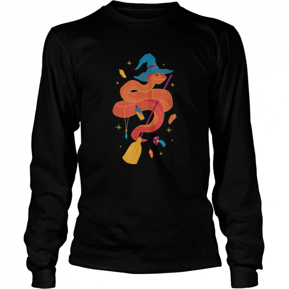 Halloween Snake Witch Hat Im With The Witch Halloween 2022 T- Long Sleeved T-shirt