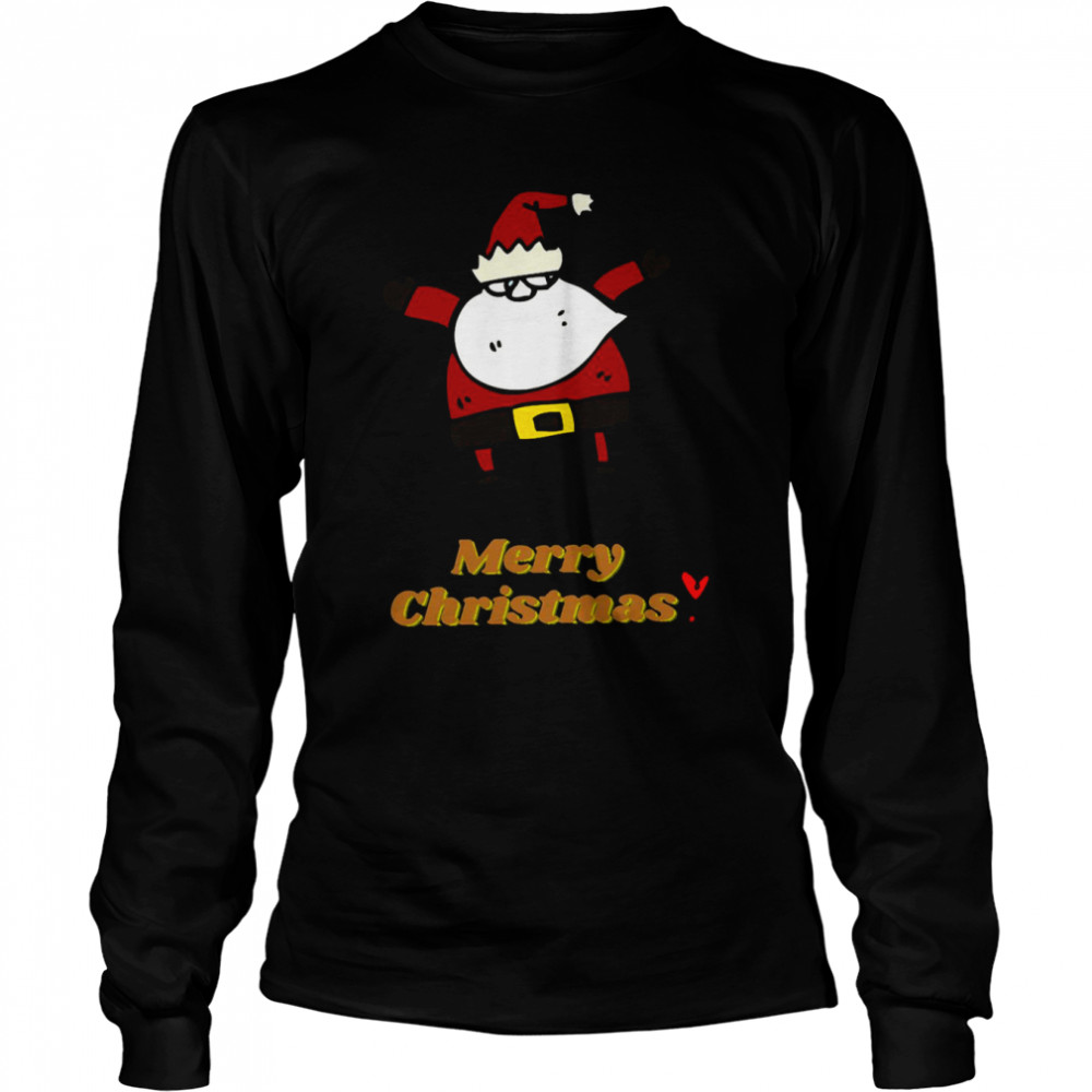happy santa christmas design xmas shirt long sleeved t shirt