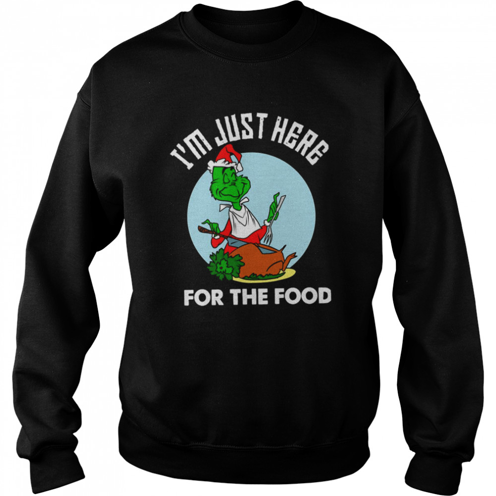 I’m Just Here For The Food Santa Christmas shirt Unisex Sweatshirt