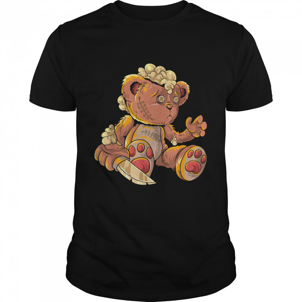 Killer Teddy Bear Lazy Halloween Costume Scary Monster T- Classic Men's T-shirt