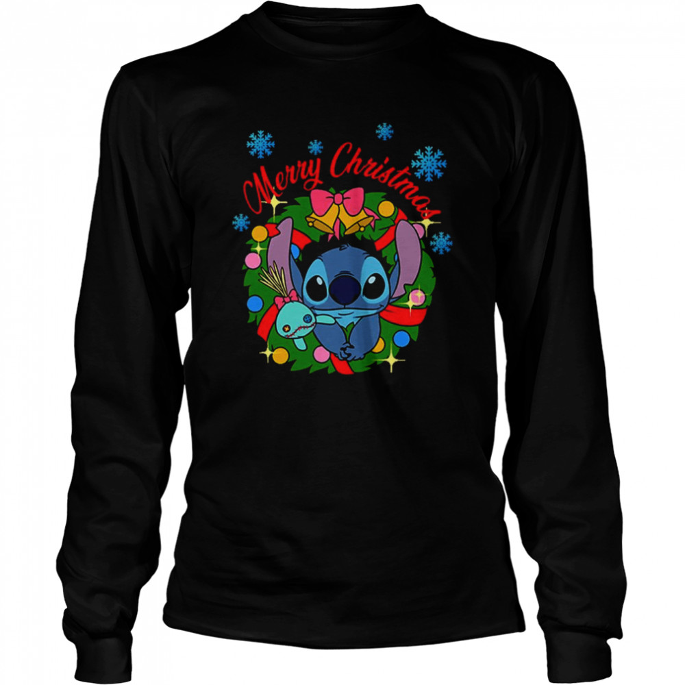 Lilo & Stitch Design Xmas Christmas shirt Long Sleeved T-shirt