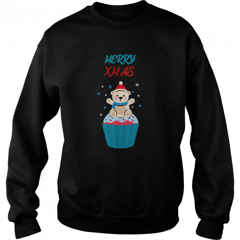 merry xmas polar bear trending santa christmas shirt unisex sweatshirt