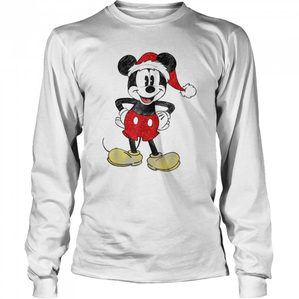 Mickey Mouse Design Christmas shirt Long Sleeved T-shirt