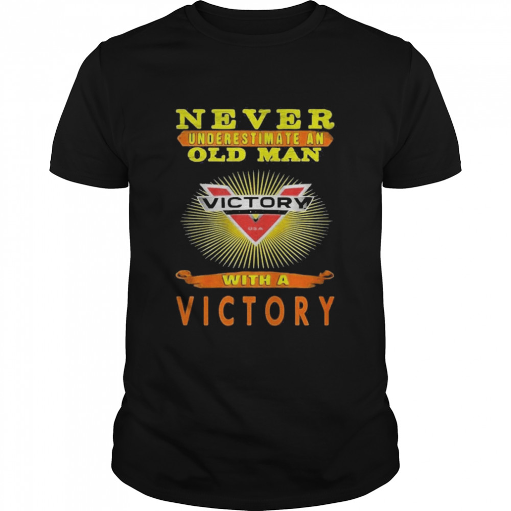 Never Underestimate An Old Man With A Victory Motorcycle  Classic Men's T-shirt