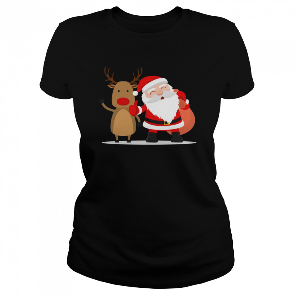 oldman reindeer ugly xmas merry christmas shirt classic womens t shirt