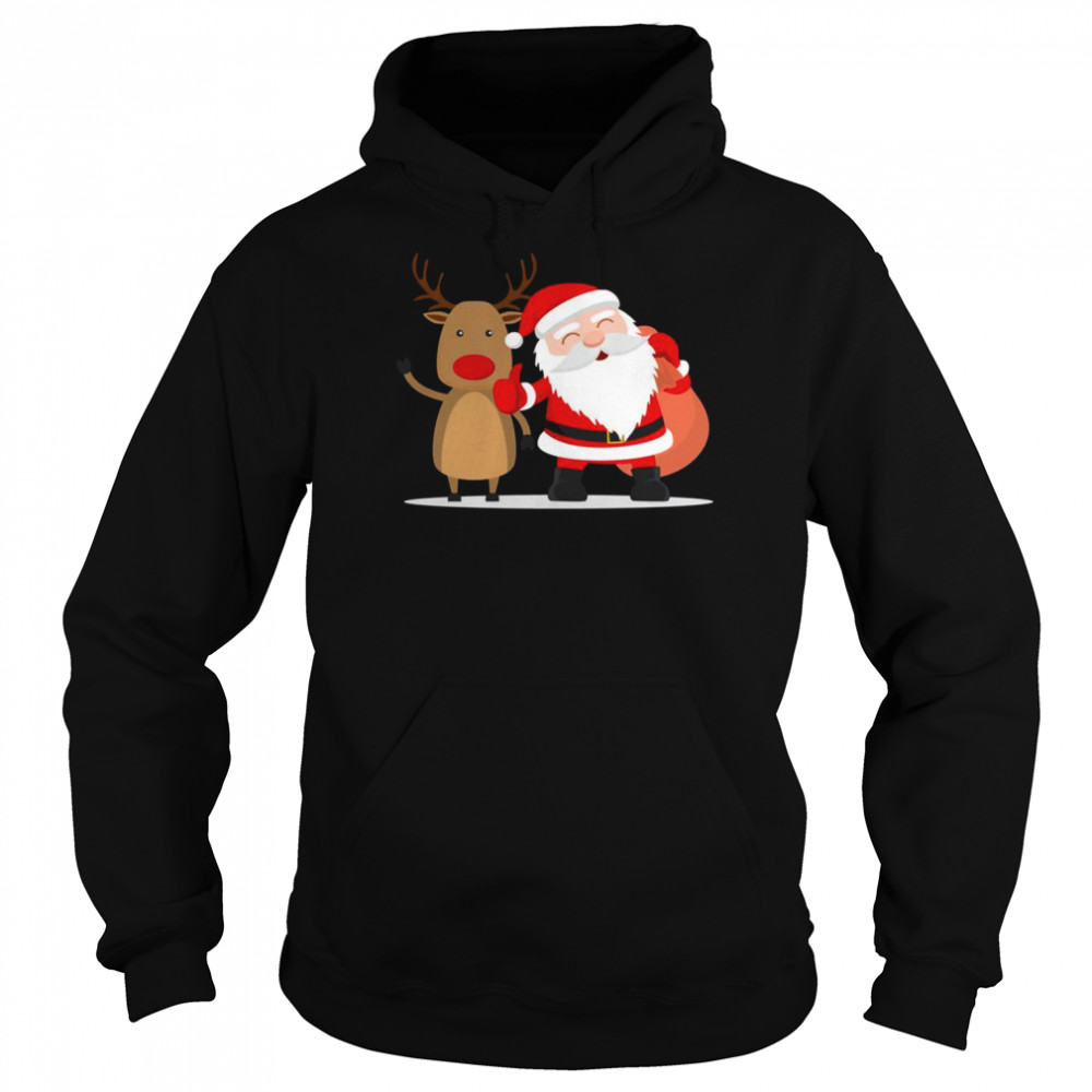 Oldman Reindeer Ugly Xmas Merry Christmas shirt Unisex Hoodie