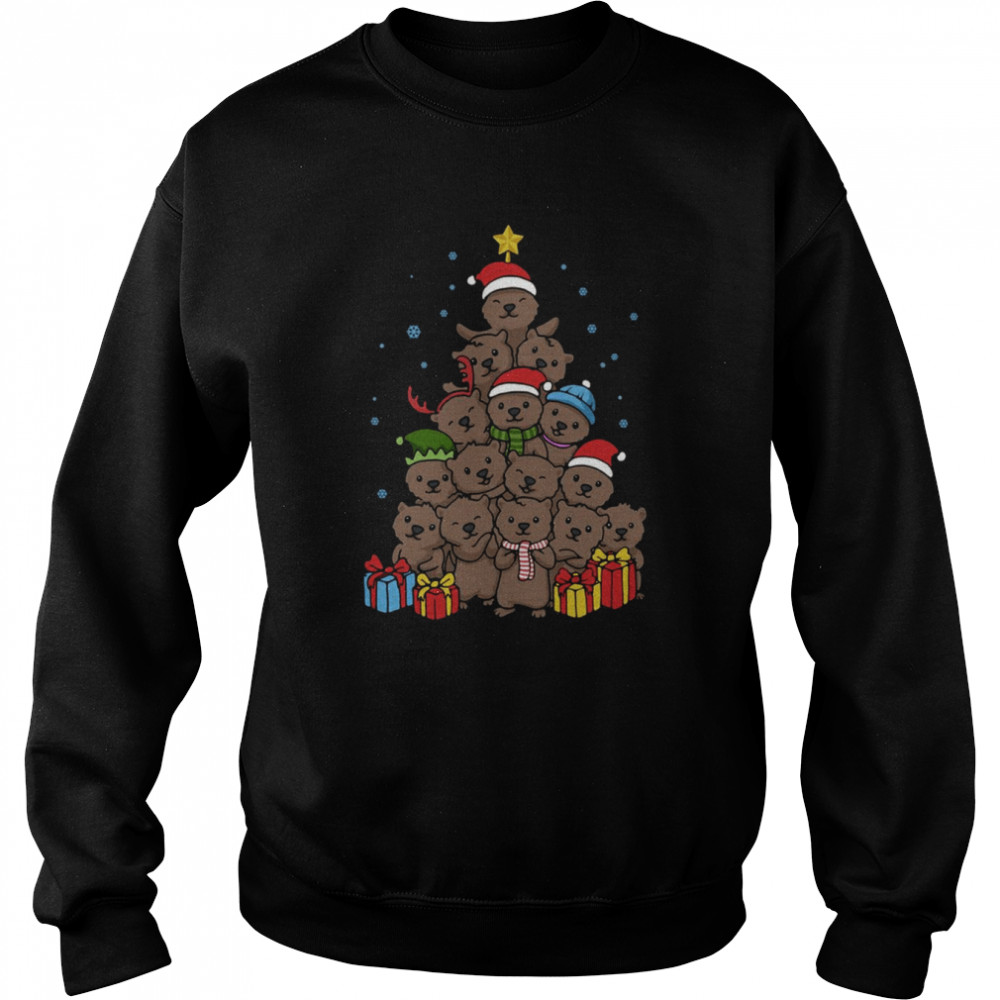 Otter Christmas Tree Funny Christmas shirt Unisex Sweatshirt