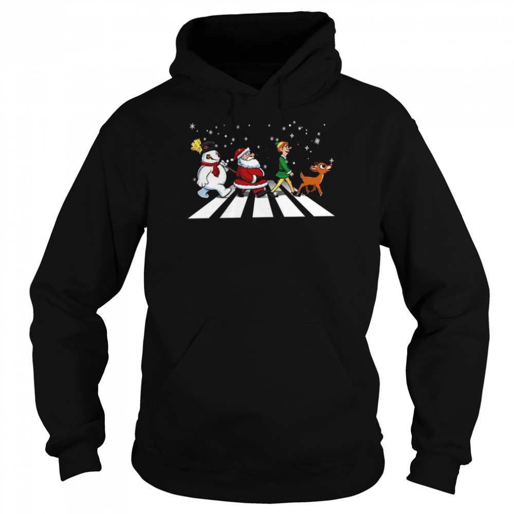 road abey road parody design christmas shirt unisex hoodie
