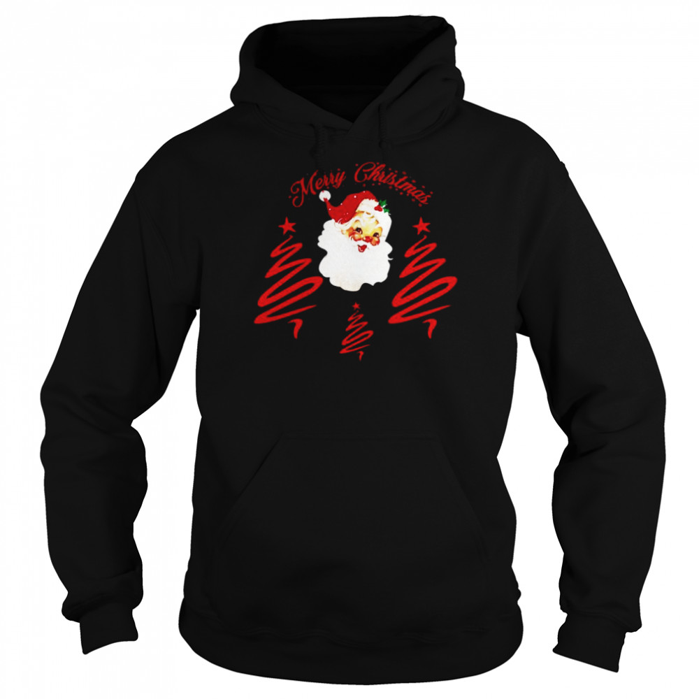 Santa Claus And Tree Merry Christmas shirt 12 Santa Claus And Tree Merry Christmas shirt Unisex Hoodie