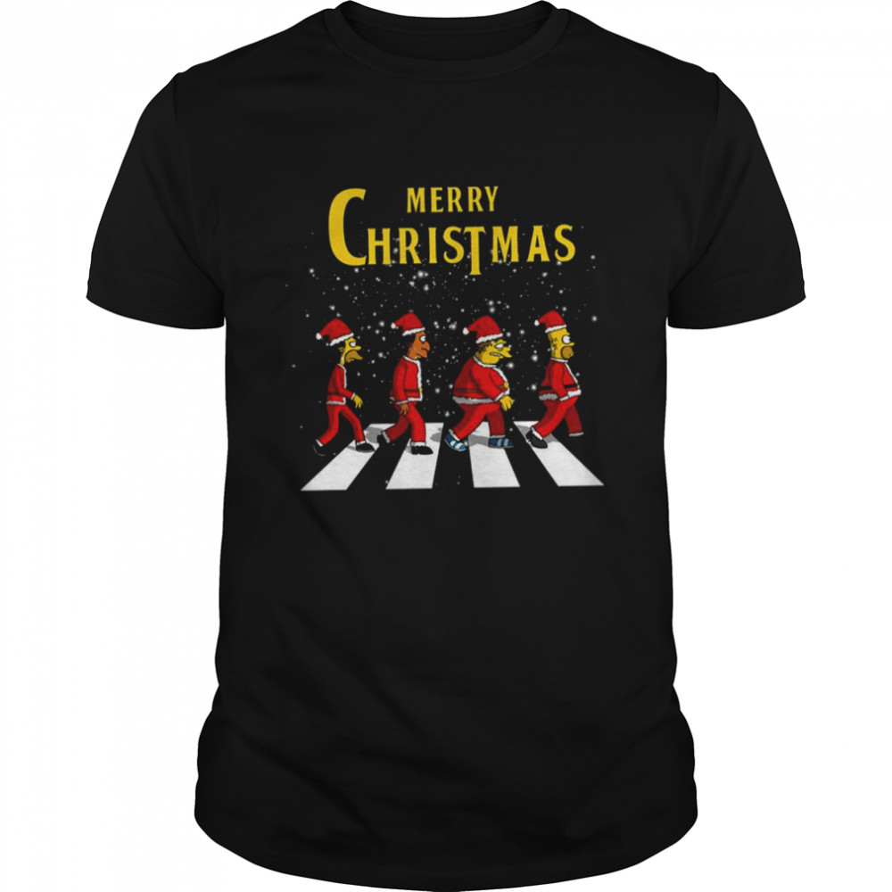 Simp’s Merry Chirstmas On Abbey Road shirt Classic Men's T-shirt
