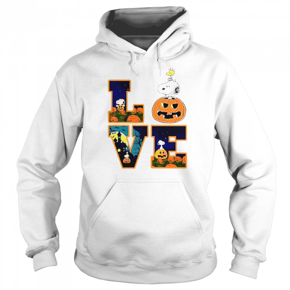snoopy love halloween night with snoopy shirt unisex hoodie